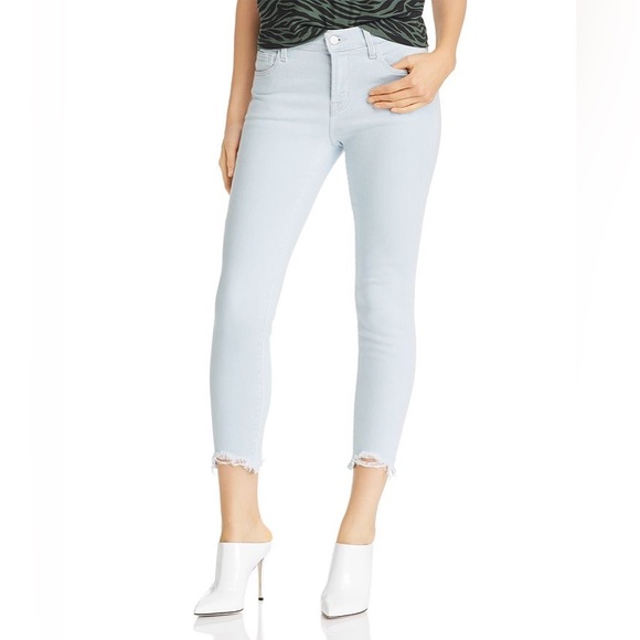 JBrand 835 Mid Rise Crop in Laser Beam Destruct - Picture 1 of 10